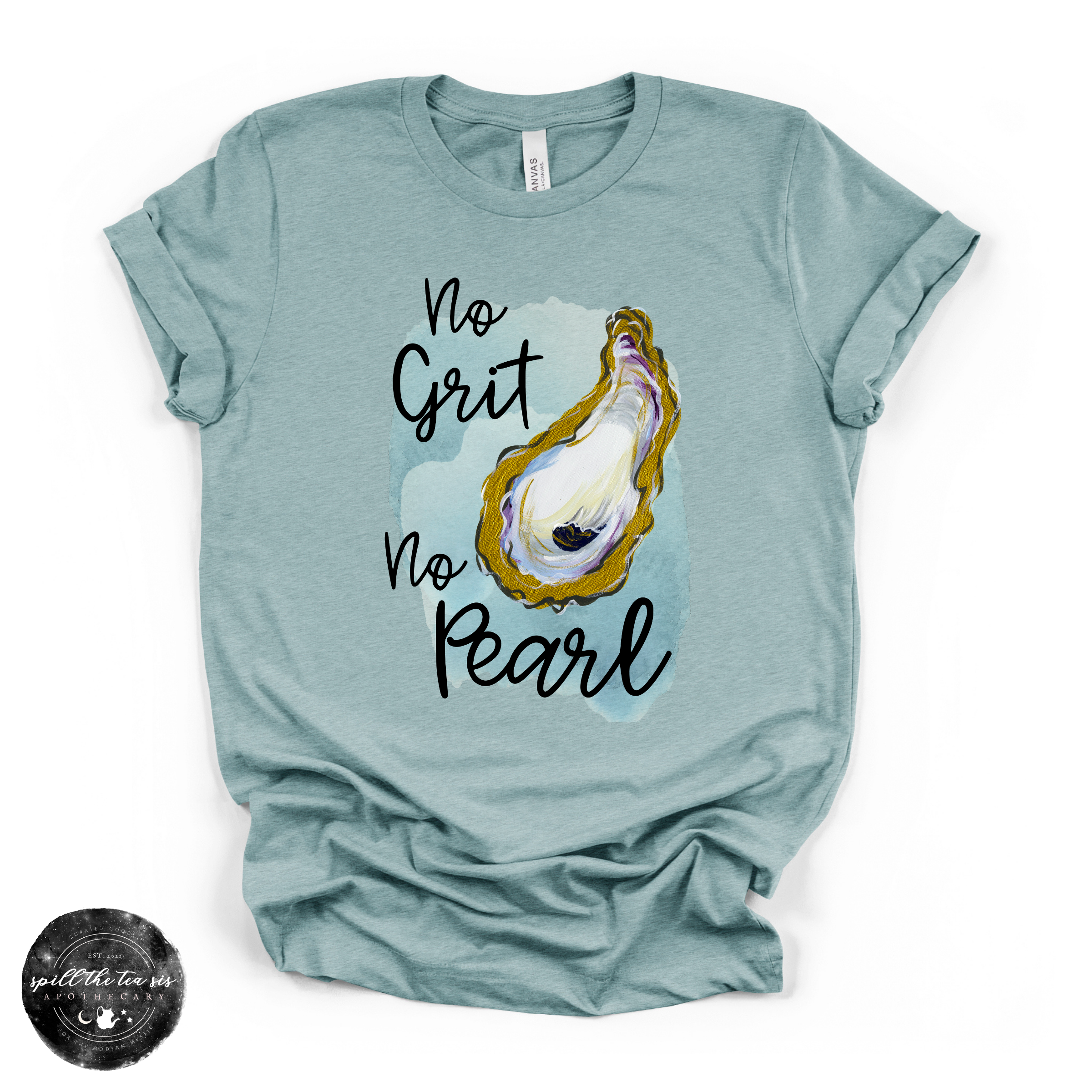 No Grit No Pearl Tee | Oyster Nautical Graphic T-Shirt