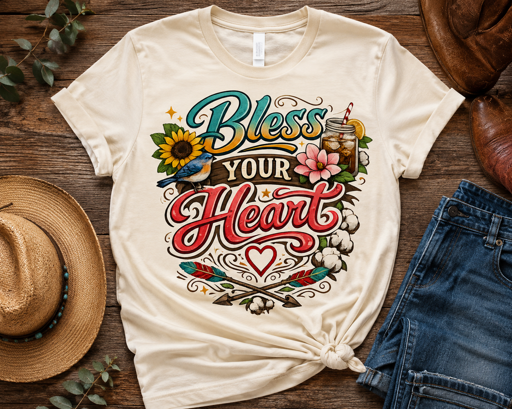 Bless Your Heart Unisex T-Shirt – Funny Southern Saying Graphic Tee, Sassy Statement Shirt