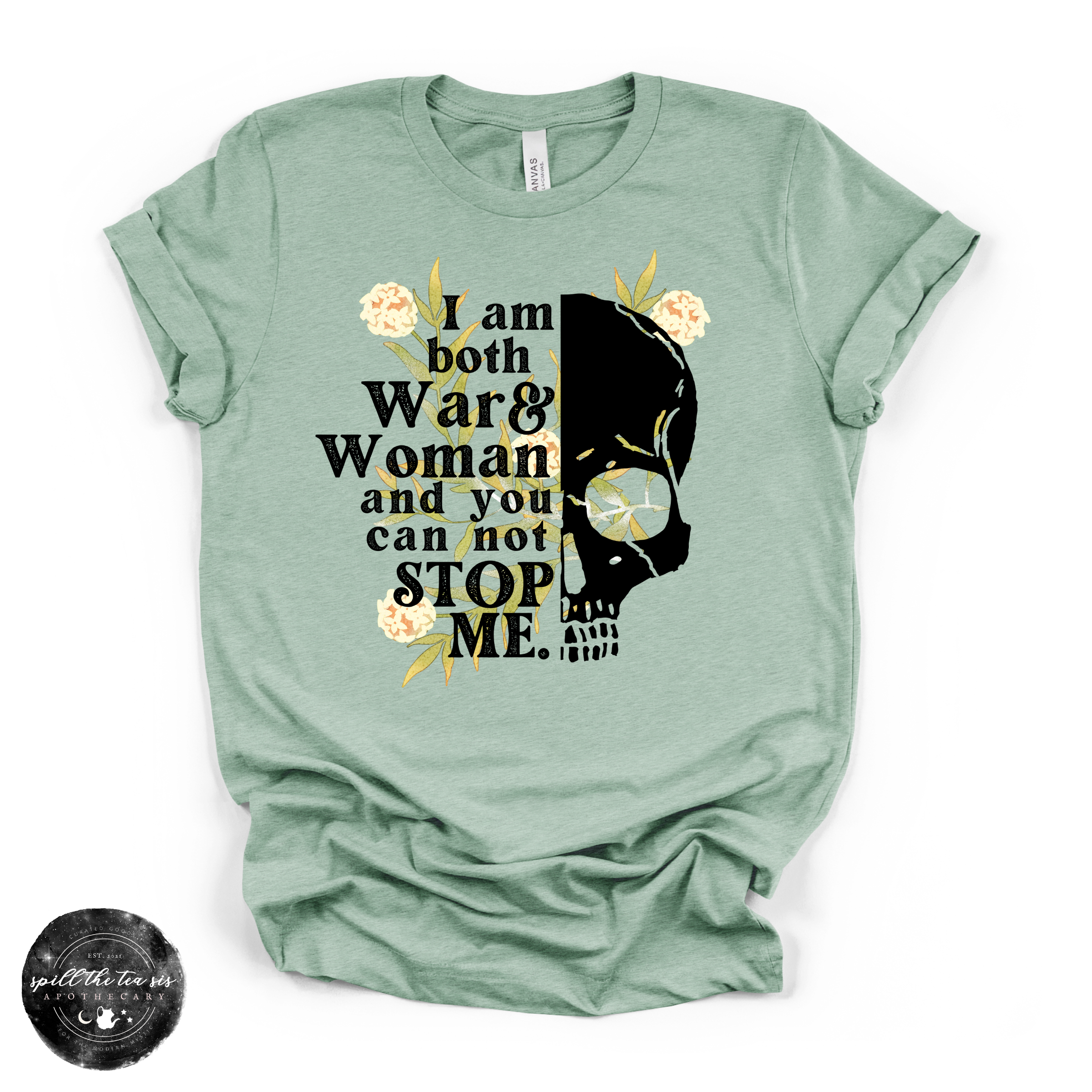 I Am Both War and Woman Tee | Fierce Empowerment Graphic T-Shirt