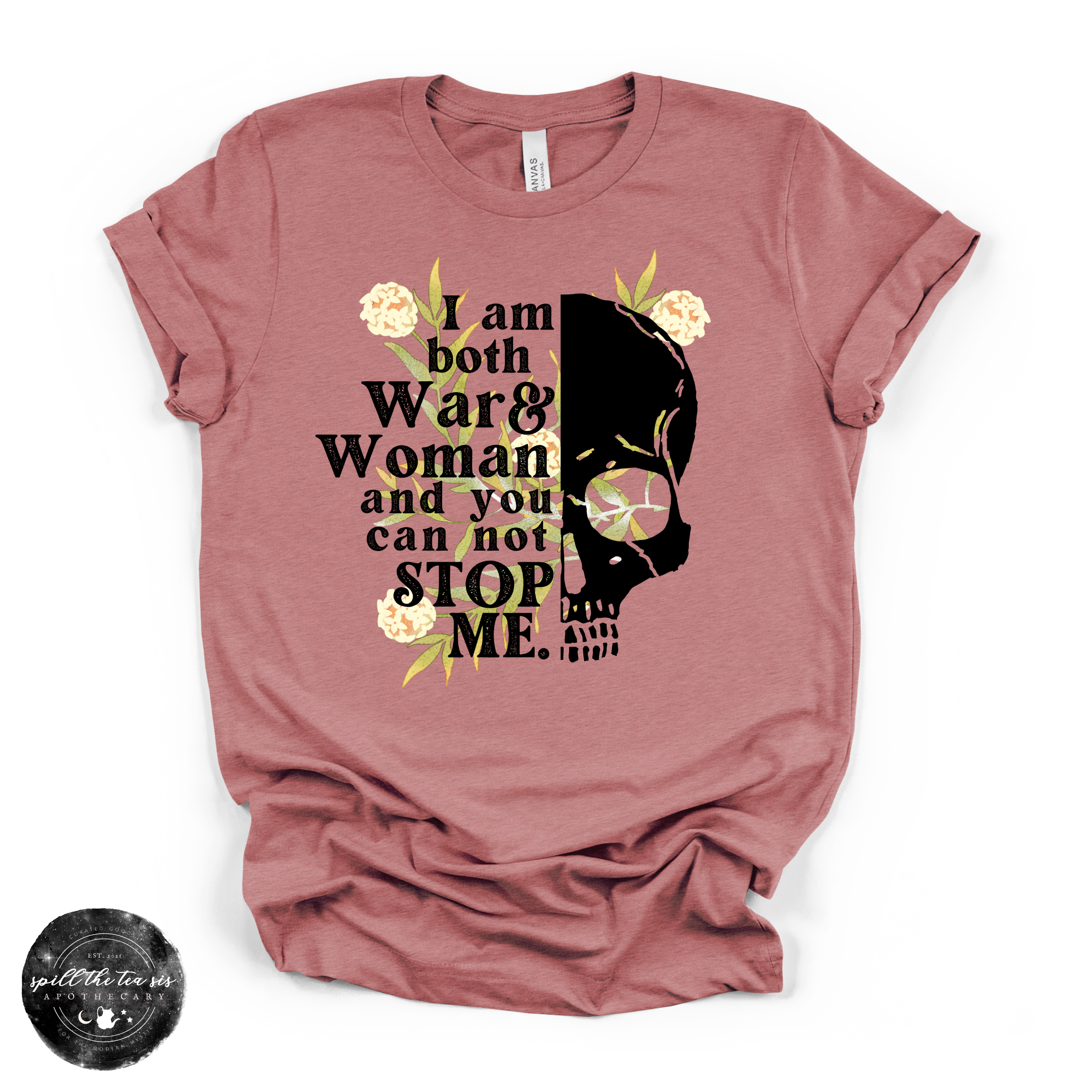 I Am Both War and Woman Tee | Fierce Empowerment Graphic T-Shirt