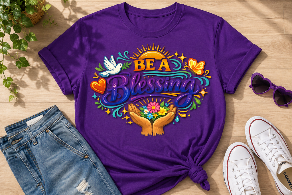 Be a Blessing Unisex T-Shirt – Inspirational Graphic Tee, Faith & Kindness Statement Shirt